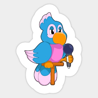 Parrot Singer Microphone Sticker